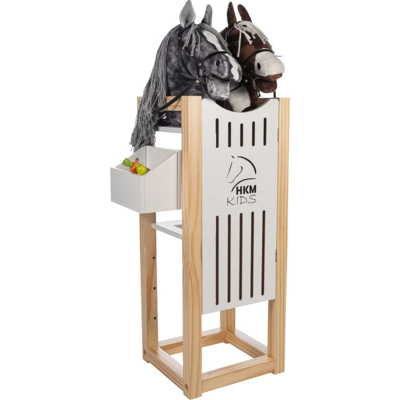 HKM Hobby Horse Stall für 2 Pferde, natur/weiß