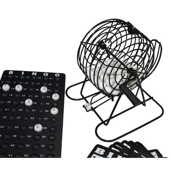 Bingo-Mühle 75 Zahlen Set mit Kugeln & Spielkarten