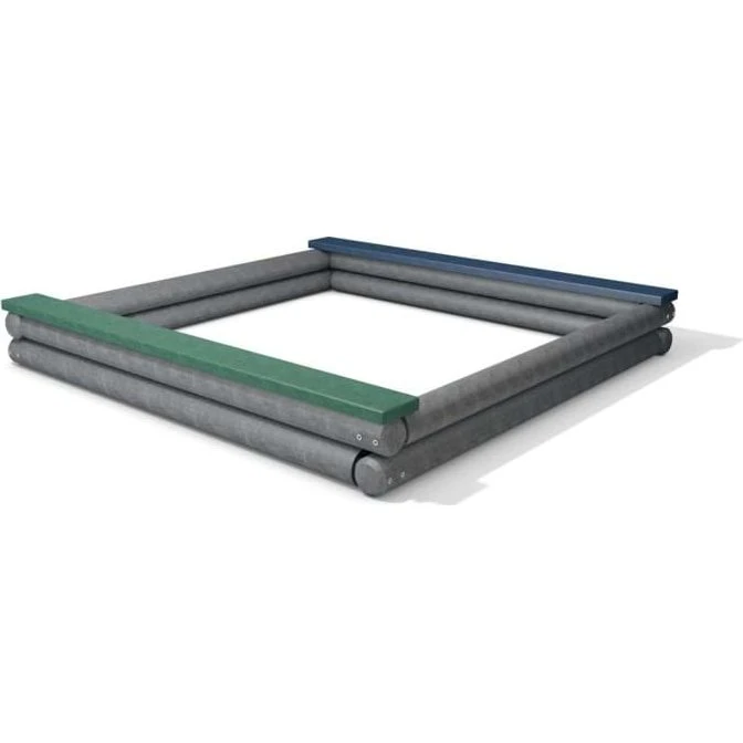 hanit® Sandkasten Dahna 200x200x28 cm, mehrfarbig
