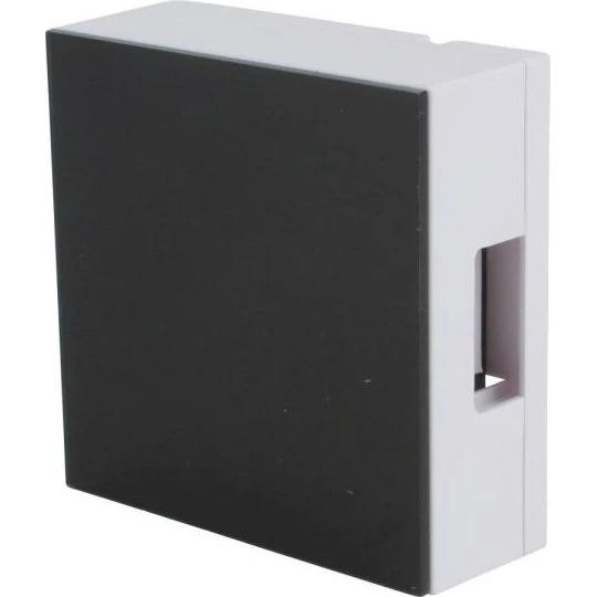 Unitec Luna Glasplatte Zweiklang-Gong schwarz, batteriebetrieben