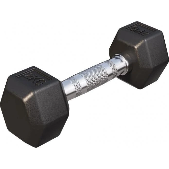 Gorilla Sports 2 kg Hexagon Kurzhantel Gummi 2-50 kg