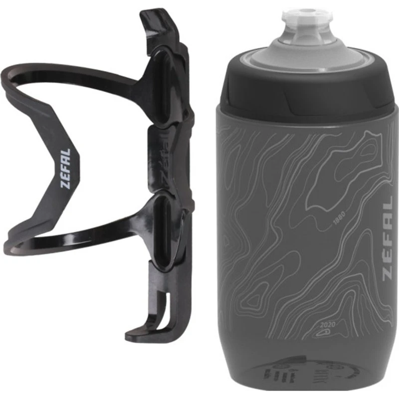 Zefal Sense Pro 50 + Pulse Z2 Flaschenhalter Set schwarz/grau 500ml