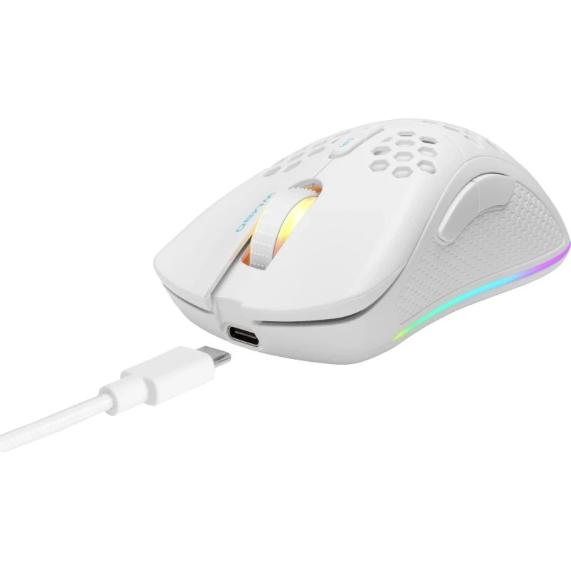 Deltaco DM220 Wireless RGB Gaming-Maus Weiß
