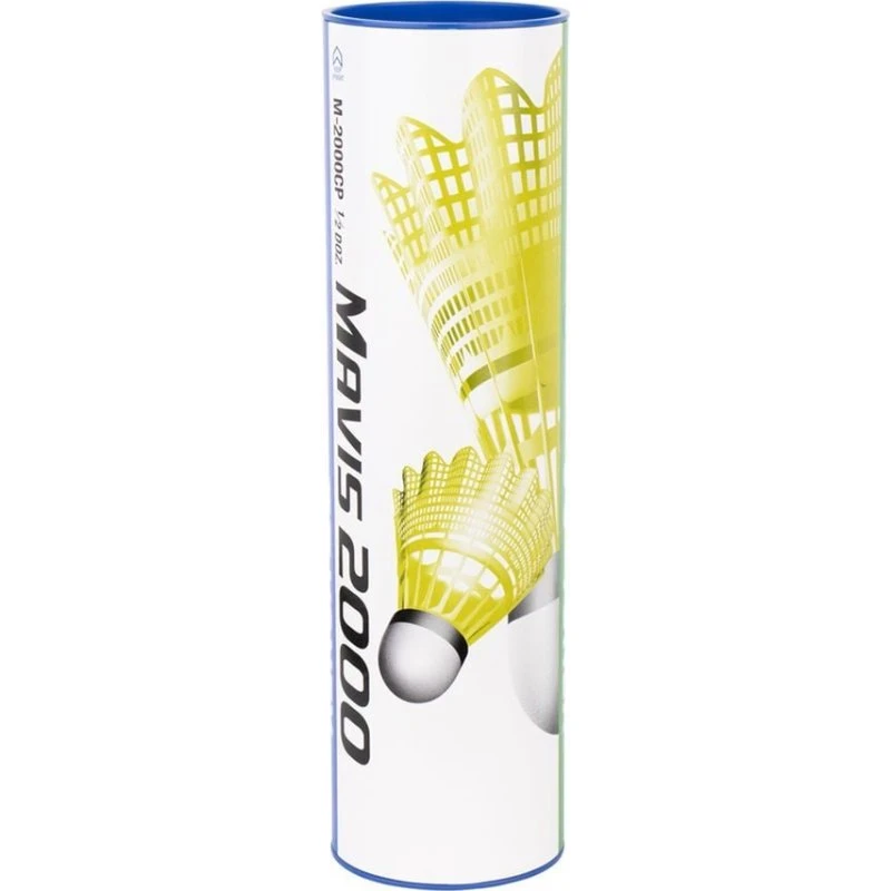 Yonex Mavis 2000 Nylon-Badmintonbälle (6er-Dose, weiß)