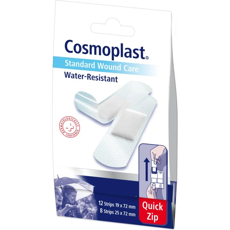 Cosmoplast Quick Zip Strips Water Resistant 20 Stück