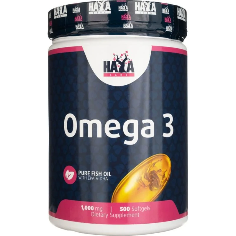 Haya Labs Omega 3 1000 mg – 500 Weichkapseln