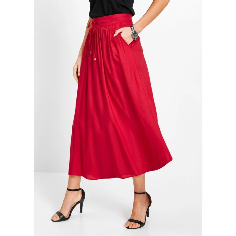 bonprix Maxirock aus Viskose, bedruckt, lockere Passform