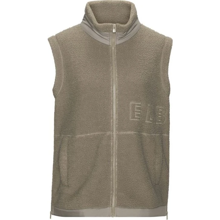 Elbsand Fleeceweste braun, Größe 42, mit seitlichen Reißverschlüssen