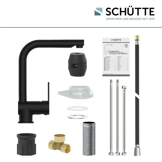 SCHÜTTE LONDON Niederdruck-Spültischarmatur Schwarz matt