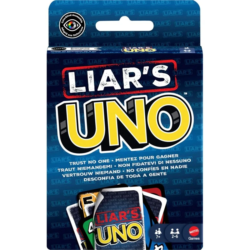 Mattel Games UNO Liar's – Kartenspiel mit Lügen- und Bluff-Action