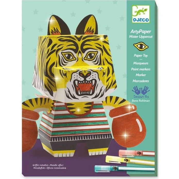 Djeco Arty Paper Mister Uppercut 3D-Bastelset mit Metallstiften