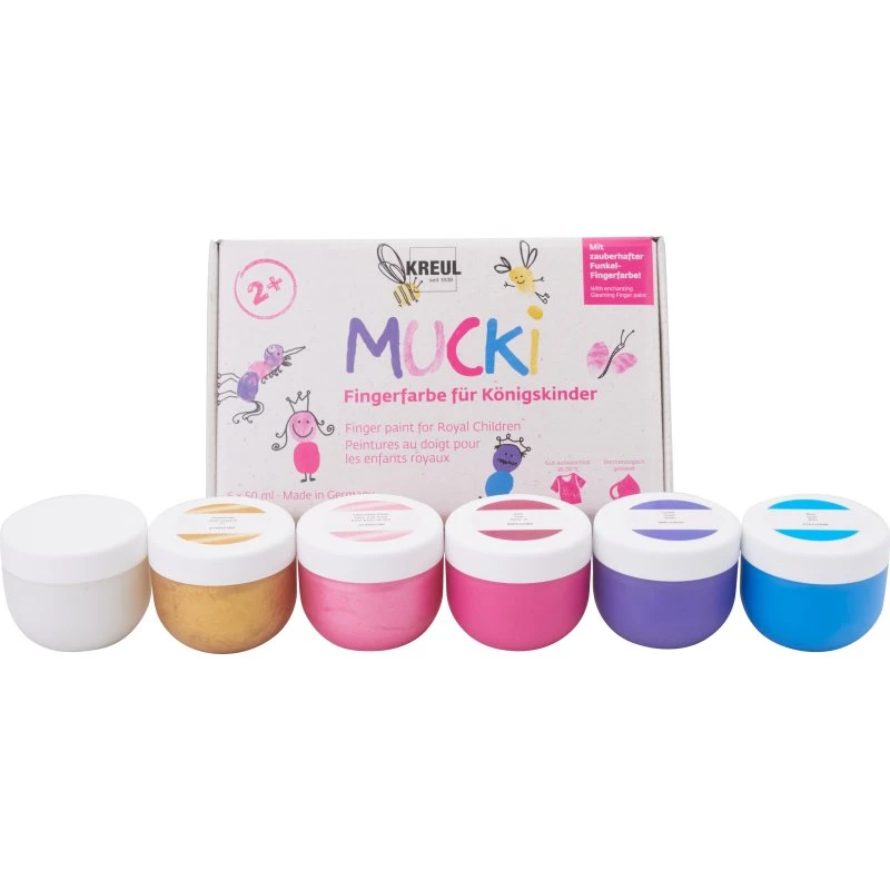 MUCKI Fingerfarbe Königskinder 6x50ml