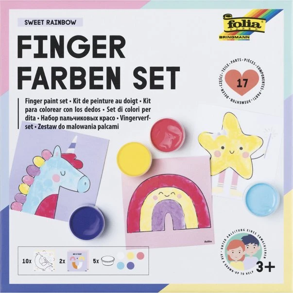 folia Fingerfarben-Set SWEET RAINBOW