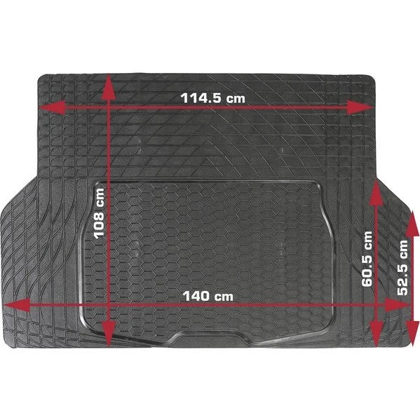 Dino Gummi Kofferraummatte 140x108 cm schwarz