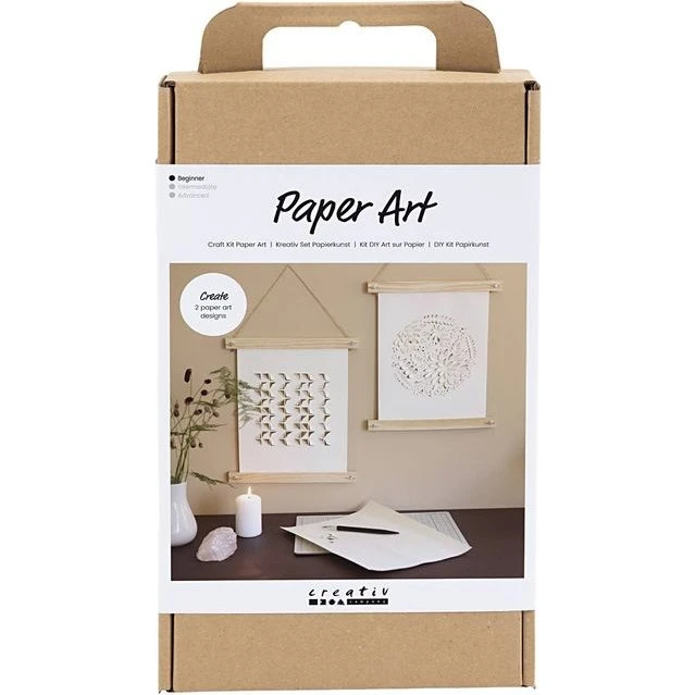 Bastel Papierkunst 3D-Kreativset, Creme