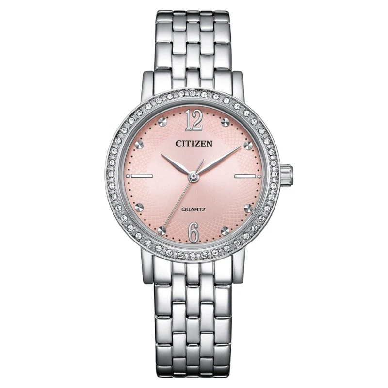 Citizen EL3100-55W Damenuhr Silber/Rosa