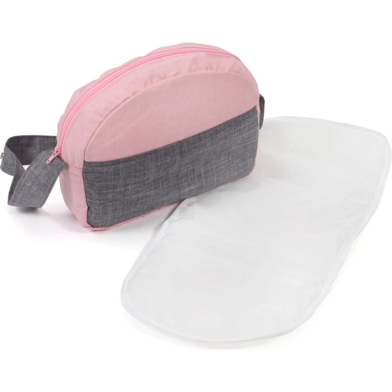 Bayer Chic 2000 Puppen-Wickeltasche Melange anthrazit-pink