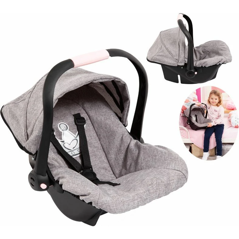 Bayer Puppen-Autositz rosa/goldfarben mit Dach