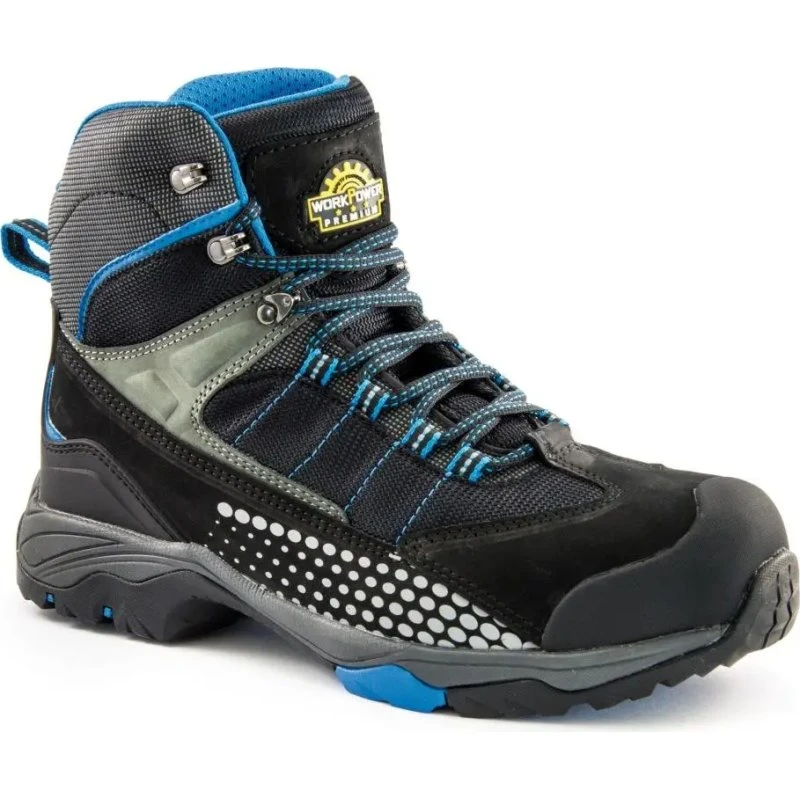 WORKPOWER Sicherheitsstiefel ELKO S3 schwarz/blau Gr. 40-46