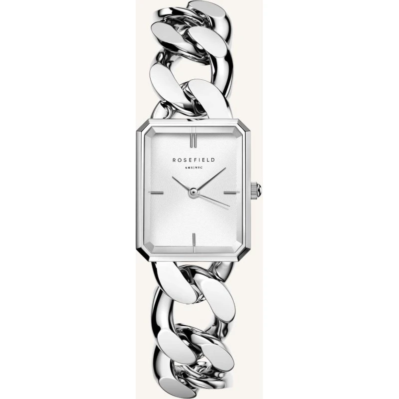 Rosefield Octagon XS Studio SWSSS-O56 Silber, 19,5 x 24 mm