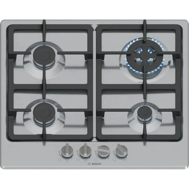 Bosch Serie 4 PGH6B5K90 Gas-Kochfeld 60 cm Edelstahl