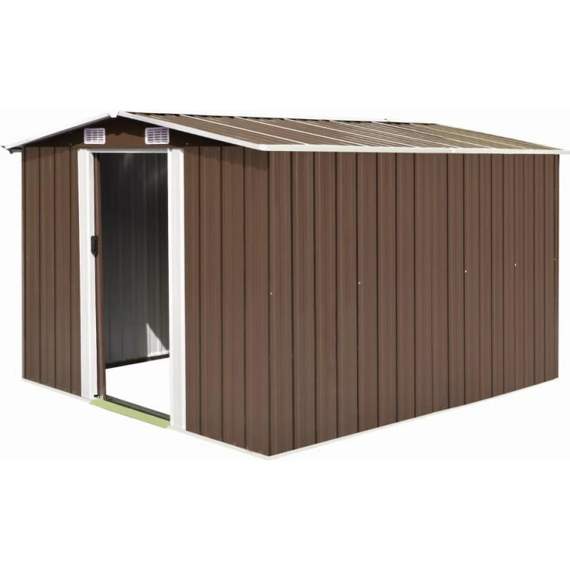 vidaXL Gerätehaus 257x298x178 cm Metall Braun