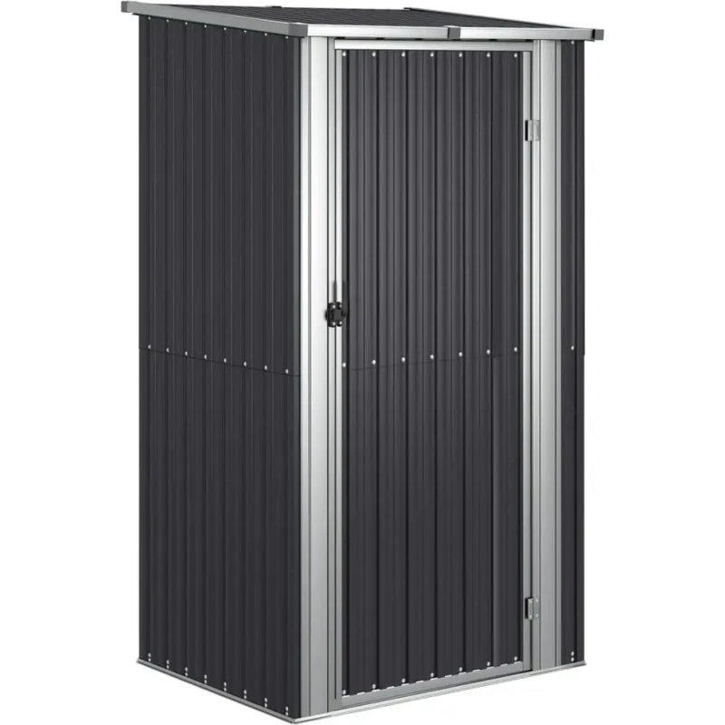 vidaXL Geräteschuppen Anthrazit 118,5x97x209,5 cm verzinkter Stahl