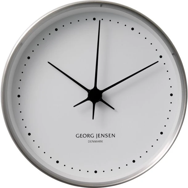 Georg Jensen KOPPEL Wanduhr 10 cm Edelstahl