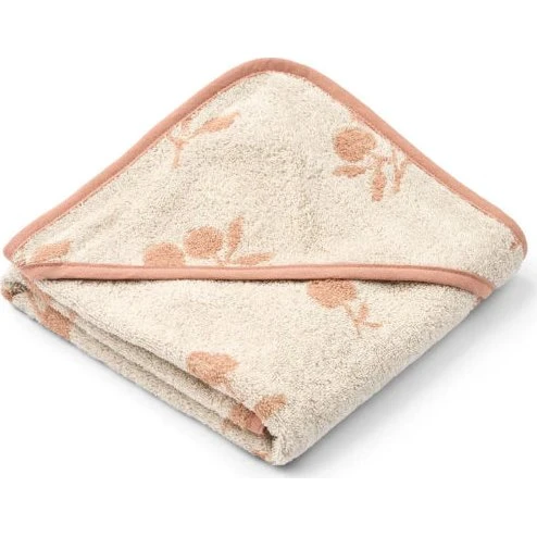 Alba Hooded Baby Towel Peach – Bio-Baumwolle