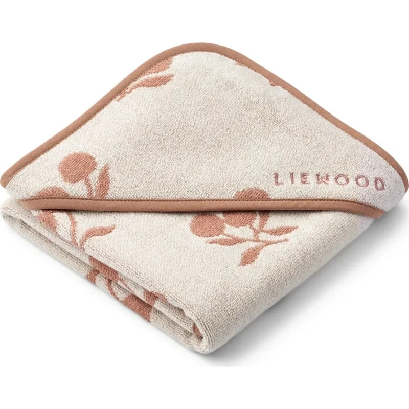 Liewood Alba Badetuch mit Kapuze, Bio-Baumwolle, Peach Sea Shell