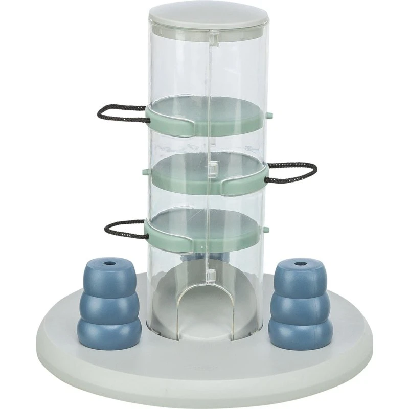 Trixie Gambling Tower Intelligenzspielzeug Level 2 Blau/Weiß