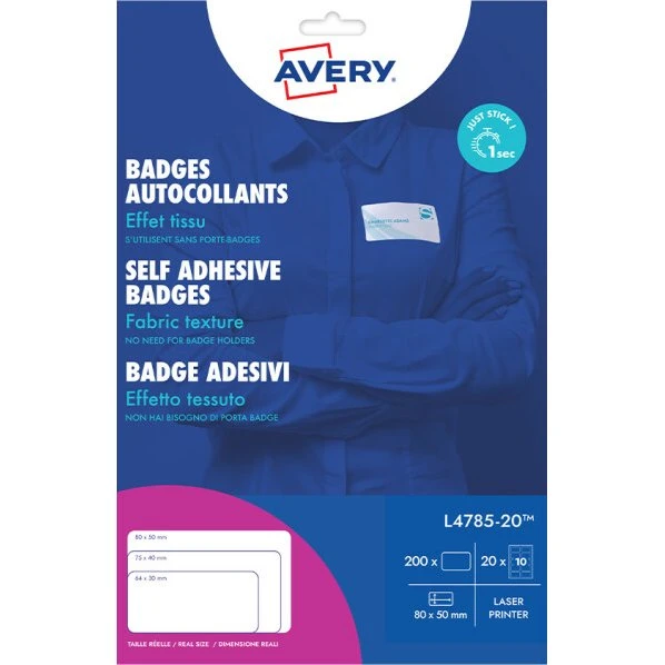Avery Namensetiketten 63,5 x 29,6 mm, 540 Stück, weiß