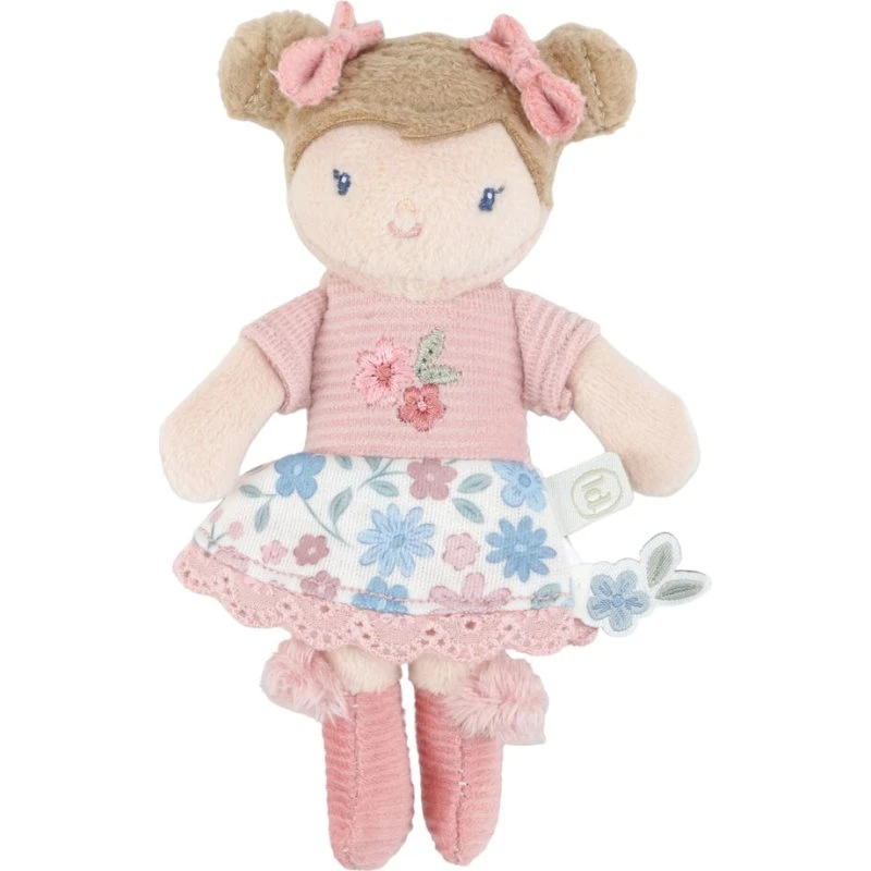 Little Dutch Puppe Rosa 10 cm, rosa Kuscheltier mit Zöpfen