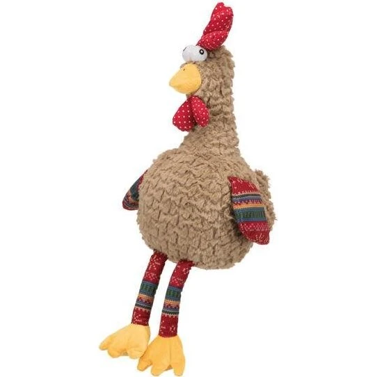 TRIXIE Hahn Plüschspielzeug 60 cm mit Tierstimme