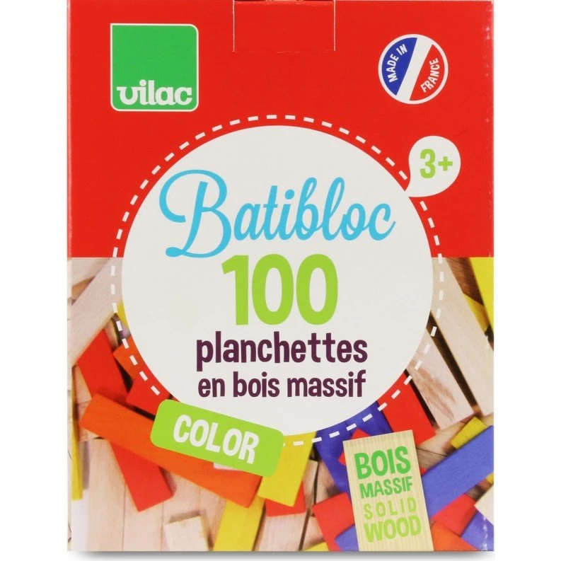 Vilac Batibloc Color 100 Holz-Baukasten