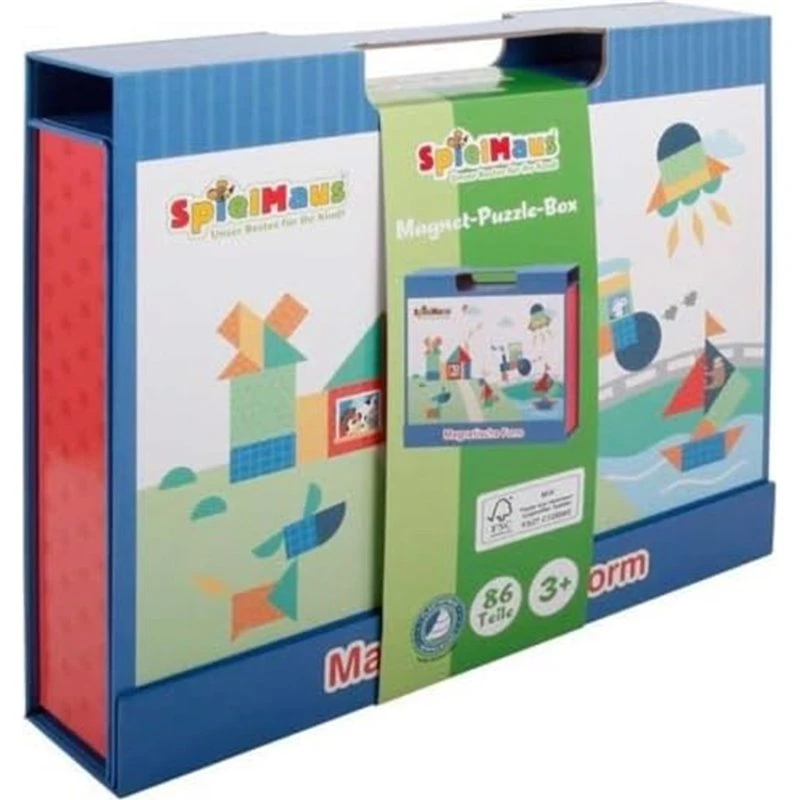 SKC2201 Holz-Magnet-Puzzle-Box mit 86 Teilen