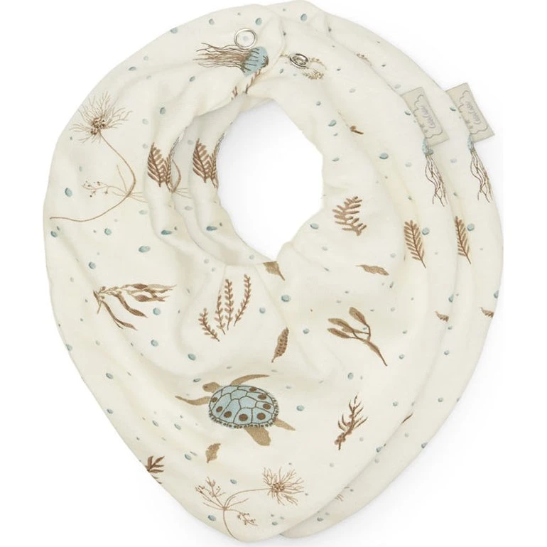 Sea Garden Bandana-Lätzchen 2er-Set Blau