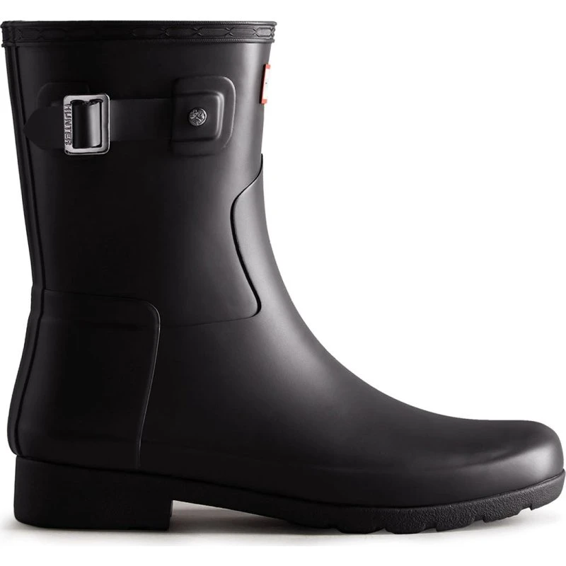 Hunter Original Frauen Raffinierte Kurze Wellington Stiefel Schwarz