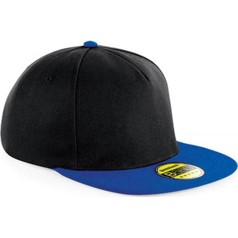 Beechfield Original Flat Peak Snapback Cap schwarz
