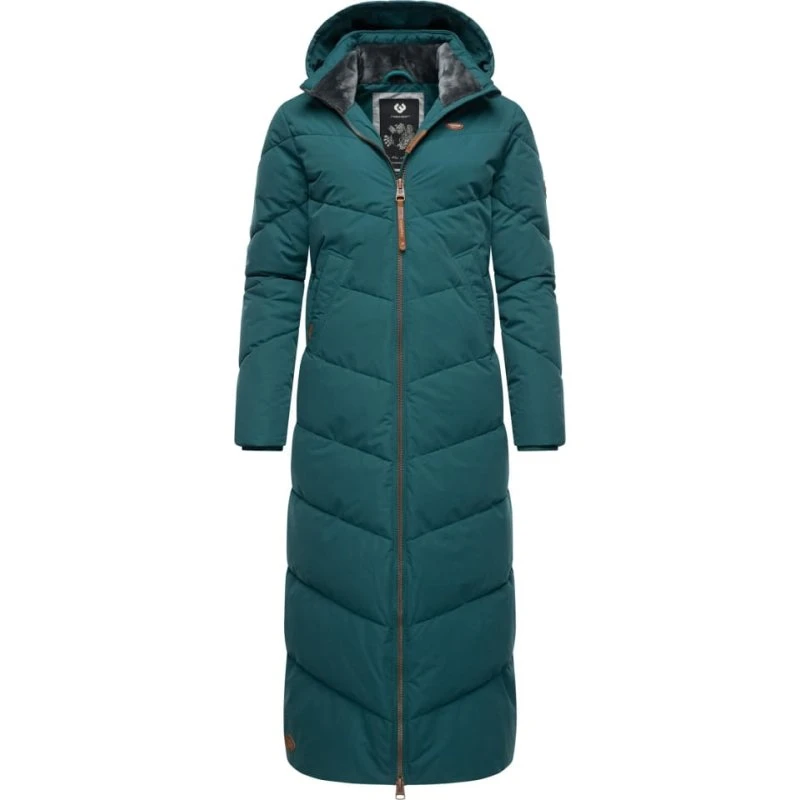 Ragwear Rebelka Extralong Wintermantel Dark Green