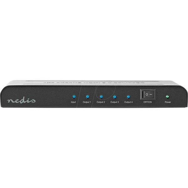 Nedis HDMI-Splitter 4K@60Hz 1->4 18 Gbps Metall anthrazit