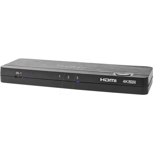 Nedis HDMI USB-C Schalter 4K@60Hz 18Gbps Anthrazit