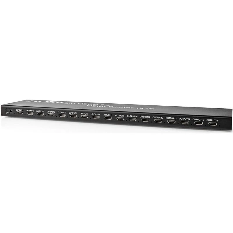 Nedis HDMI-Splitter 16x HDMI, 4K@60Hz, Metall, Anthrazit