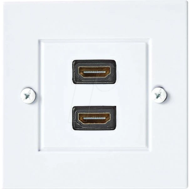 Nedis HDMI-Wanddose 2x HDMI Buchse weiß/schwarz