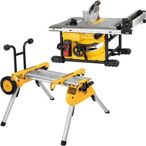 DeWalt Kompakte Tischkreissäge 210 mm 1850 W + Untergestell DE7400-XJ