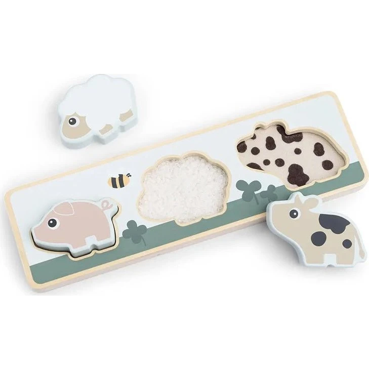 Done by Deer Tiny Farm - Sensorik-Puzzle aus Holz