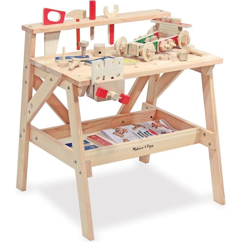 Melissa & Doug Werkbank Holz 61tlg. mit Schraubstock