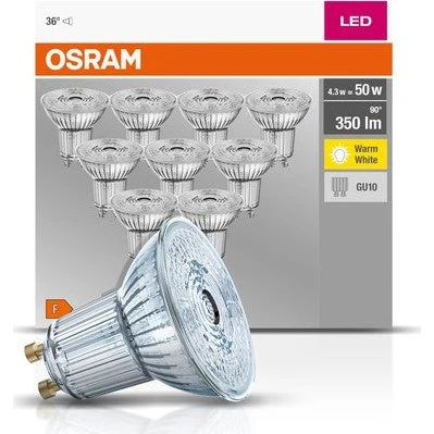 OSRAM LED Base PAR16 4,3W 2700K GU10 10er Pack