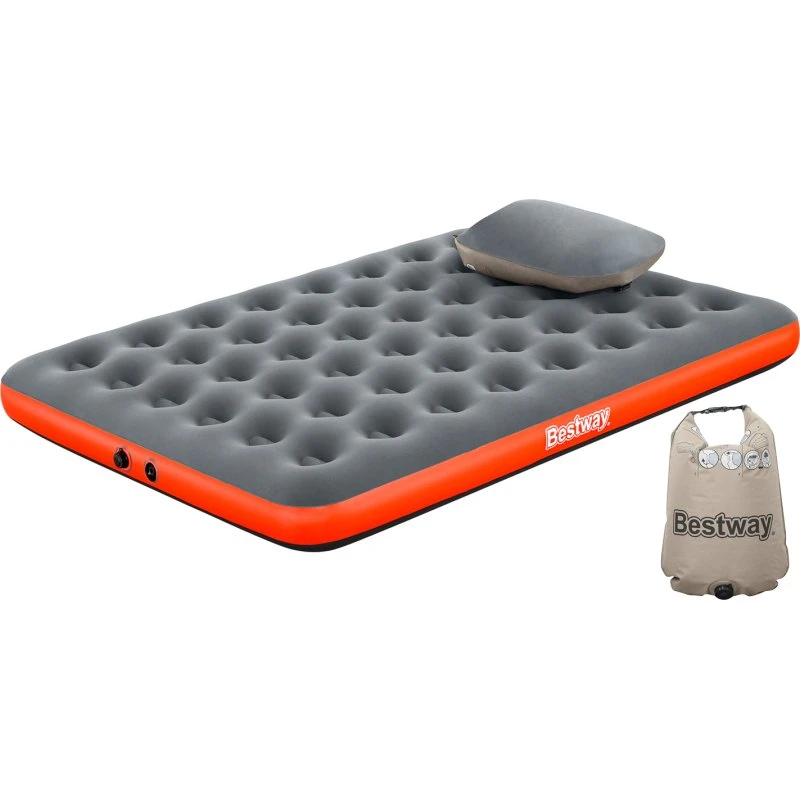 Bestway Doppelluftbett Roll & Relax 203 x 152 cm mit Pumpe