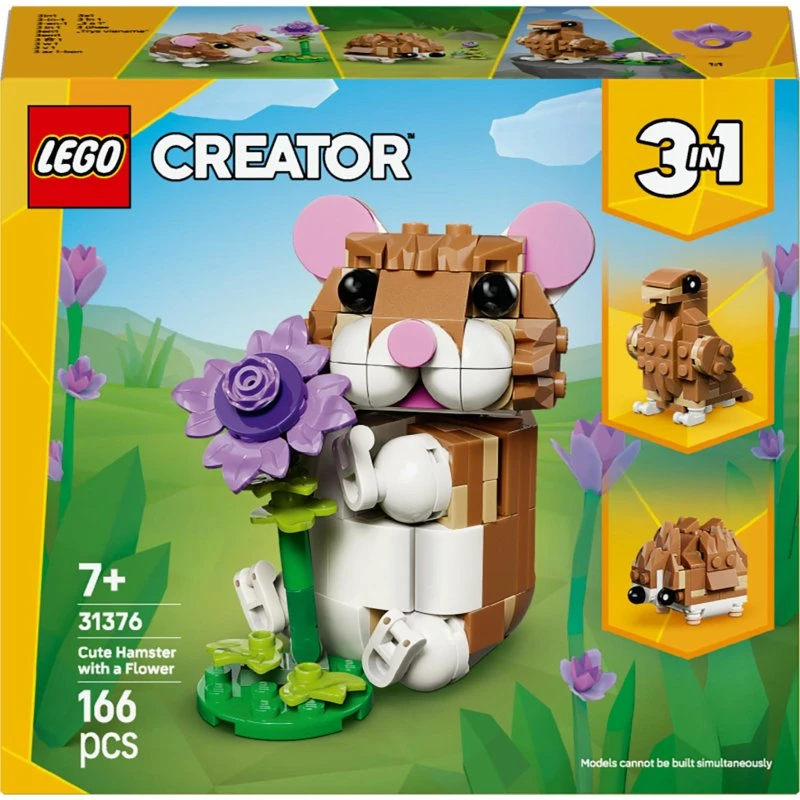 LEGO Creator 3-in-1 Niedlicher Hamster mit Blume (31376)